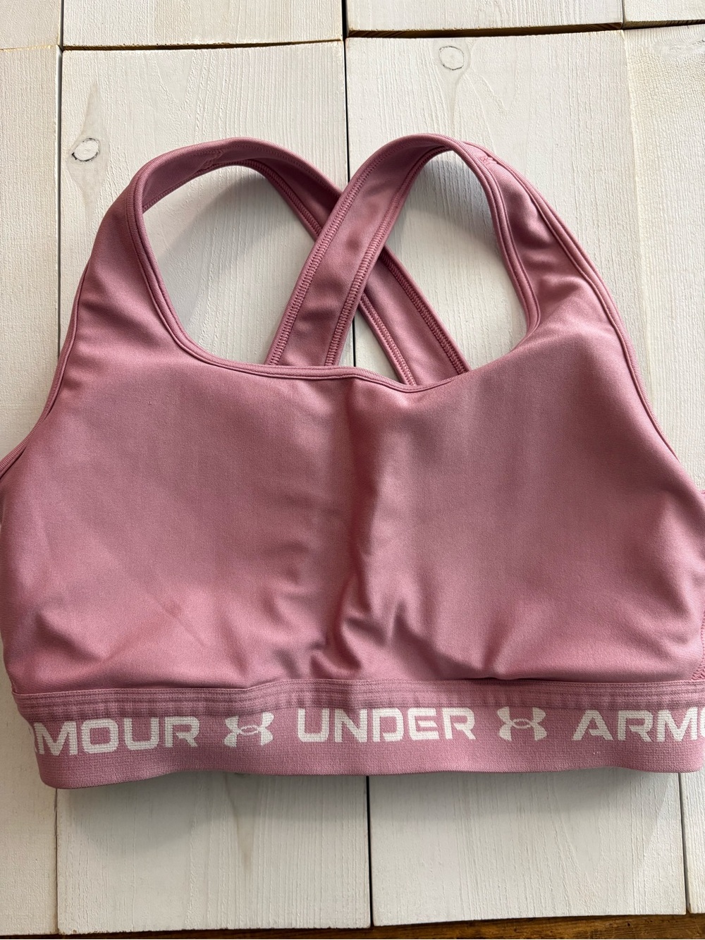 Under Armour Sports Bra LOT Womens Medium Black & Pink Compression Crossback - Picture 9 of 12